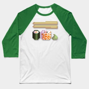 Pixel Sushi Baseball T-Shirt